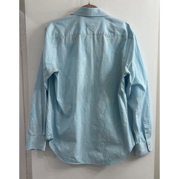 Robert Graham Button Up Shirt Mens L Classic Fit Light Blue Patchwork Geometric - Picture 2 of 12
